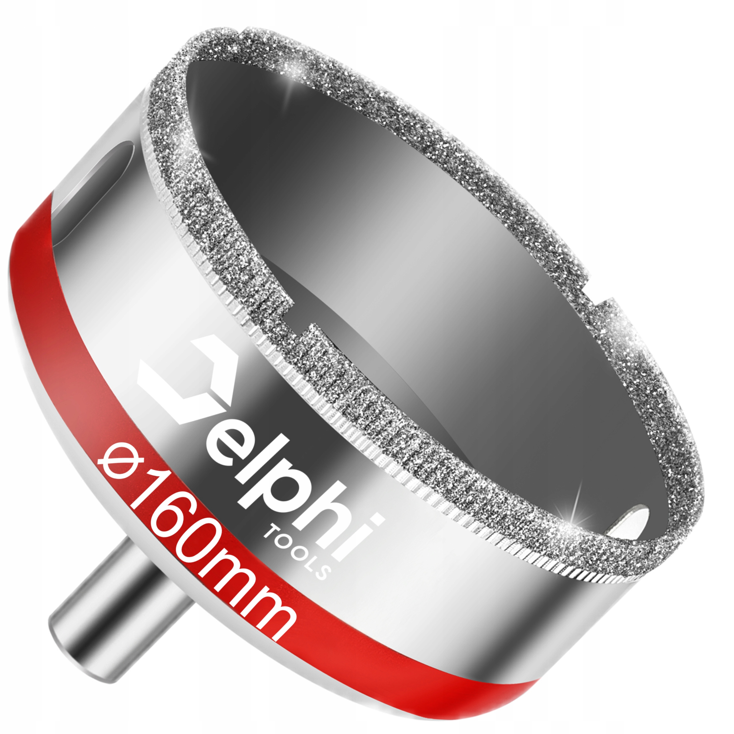 Otwornica Diamentowa ⌀ 160mm Koronka Galwaniczna Do Gresu Płytek Glazury