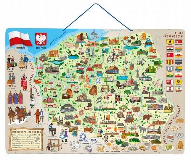 

Ścienna Mapa Polski Magnetyczna Edukacyjna Tablica