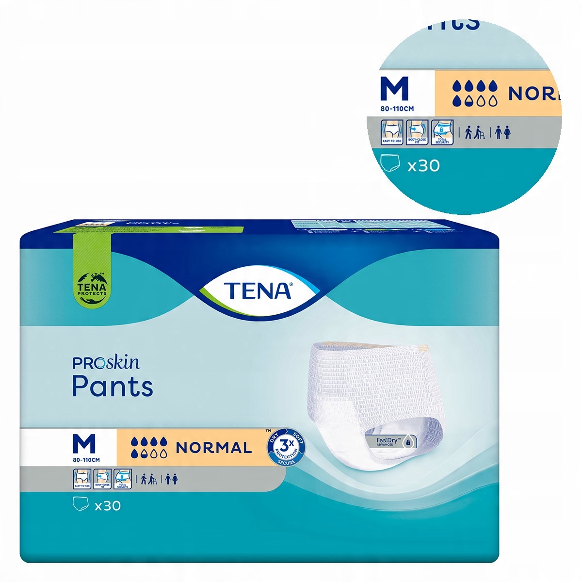 

Majtki Chłonne Tena Pants ProSkin Normal M 30szt.