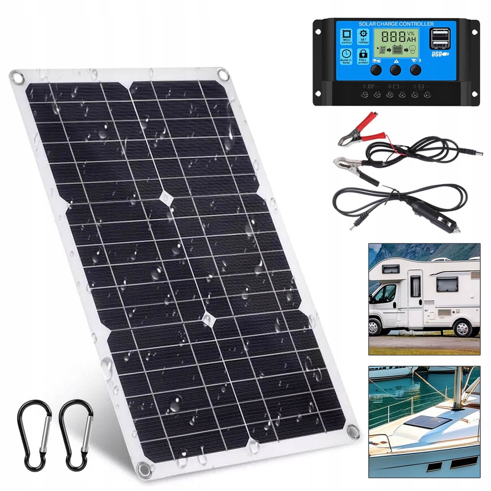 Sada Solárních Panelů 100A, Přenosný Regulátor Solárního Nabíjení
