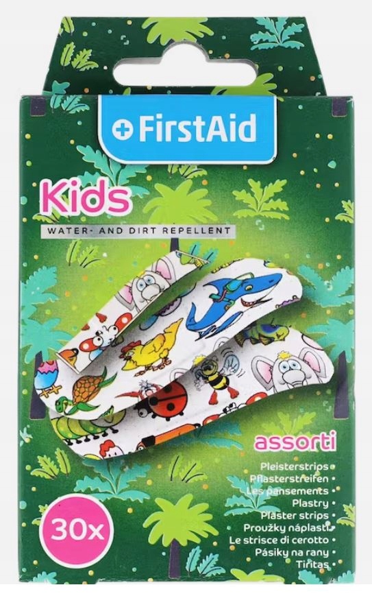 

Plastry dla dzieci First Aid Zestaw kolor 30 szt.
