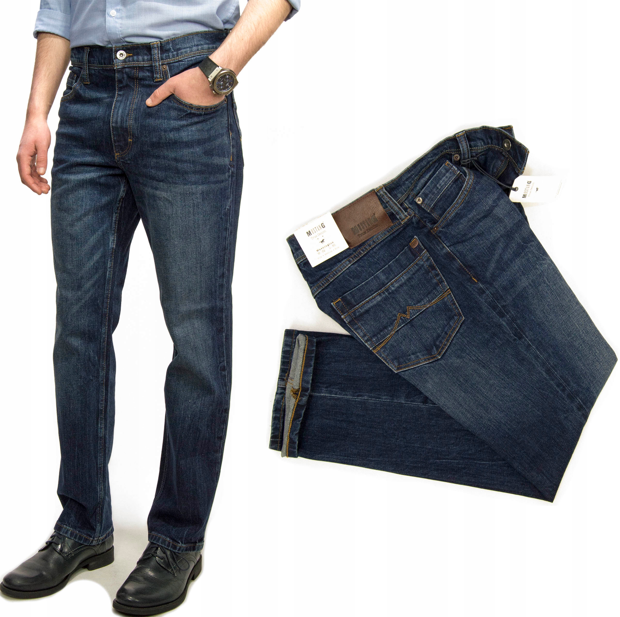 

Mustang Washington Dark spodnie jeans Slim W33 L32