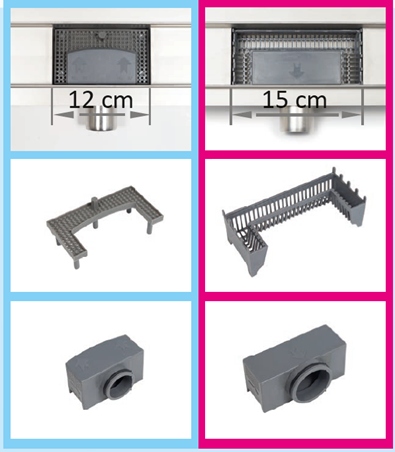 ODPŁYW LINIOWY 100cm GŁĘBOKI OSADNIK CZARNY BALNEO Głębokość 52 mm