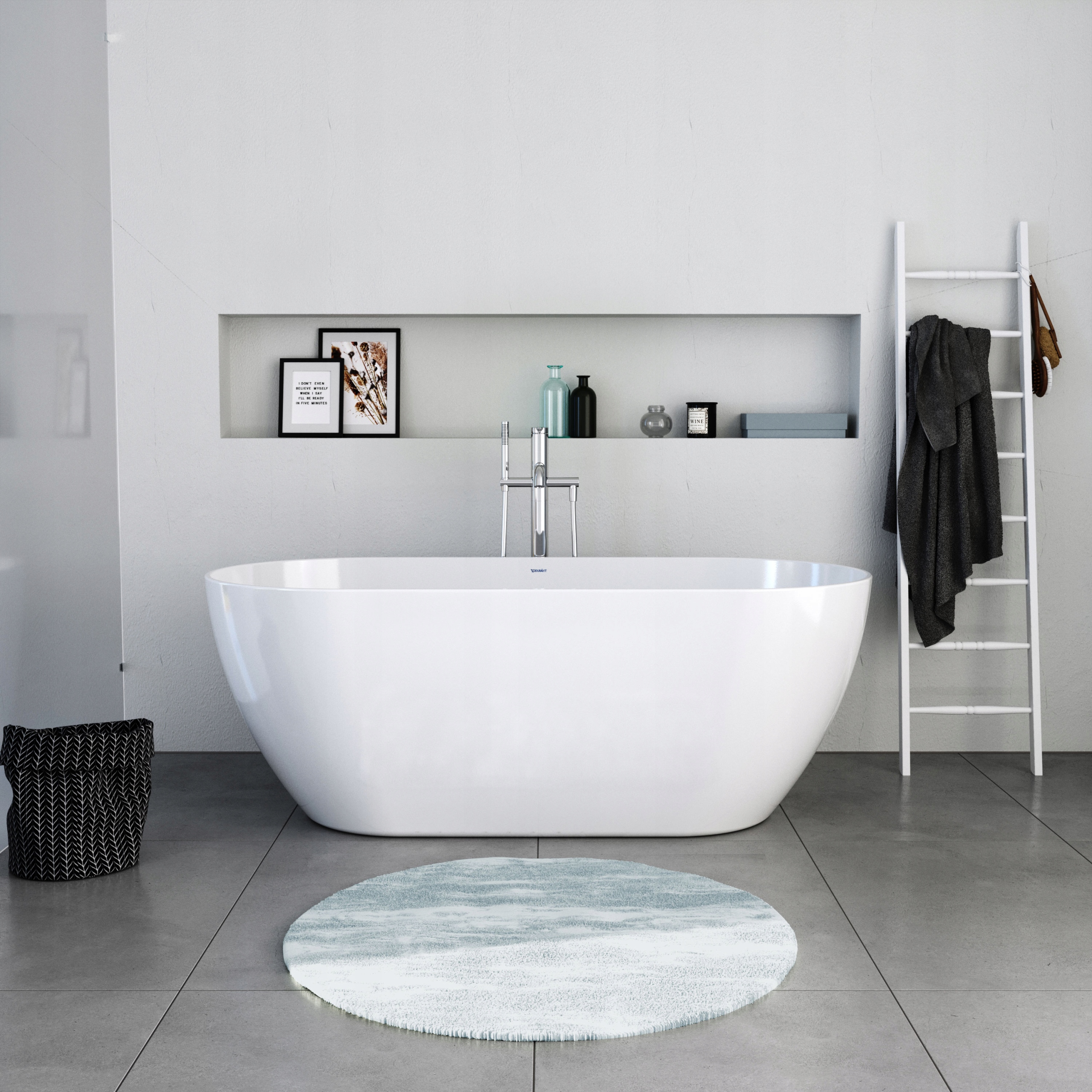 Wanna akrylowa wolnostojąca Duravit DuraSenja 150x75 biały połysk
