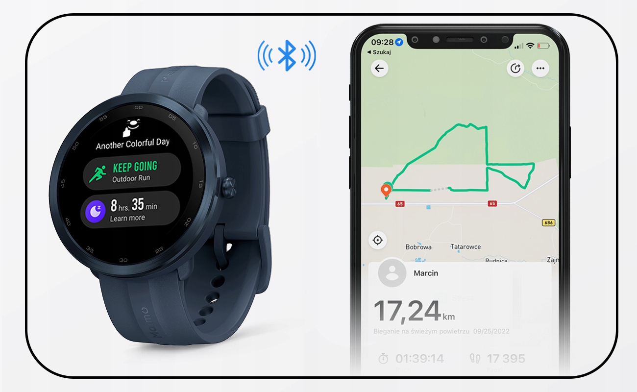 70mai Maimo Watch R SMARTWATCH ZEGAREK 5ATM+ PASEK Transmisja danych brak
