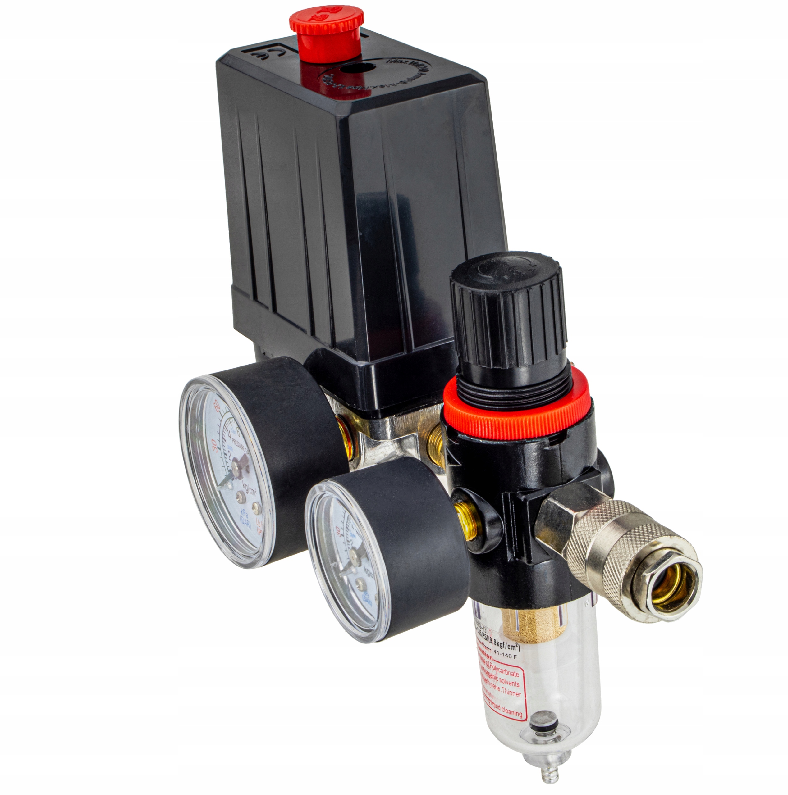 WYŁĄCZNIK Z ODWADNIACZEM CIŚNIENIOWY 12BAR CAL DO KOMPRESORA 230V PRESOSTAT Kod producenta V02019