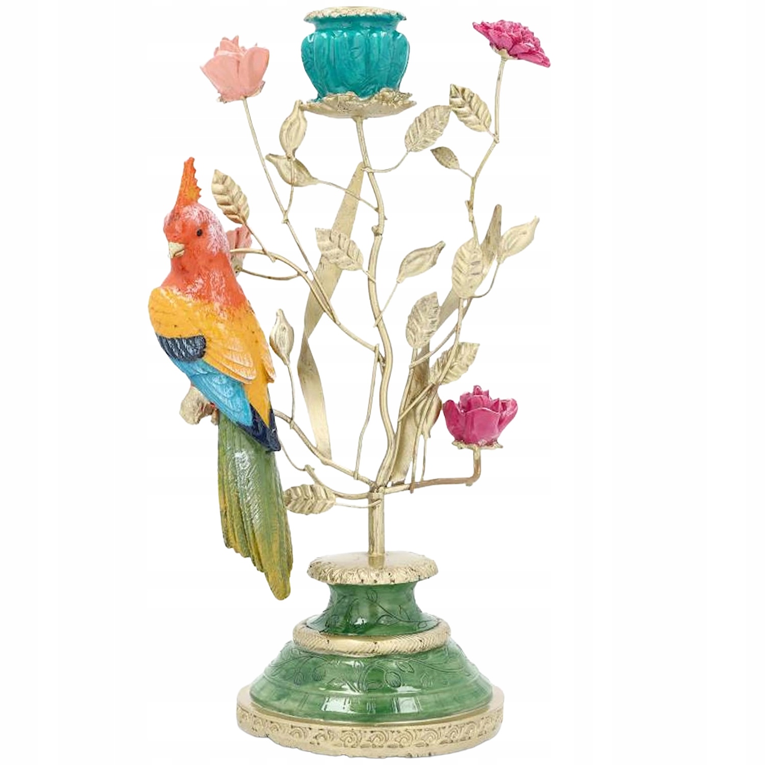 Svícen Kandelábr Na 1 Svíčku Papoušek Ptáci Boho Do Domu Obývacího Pokoje Dekorace