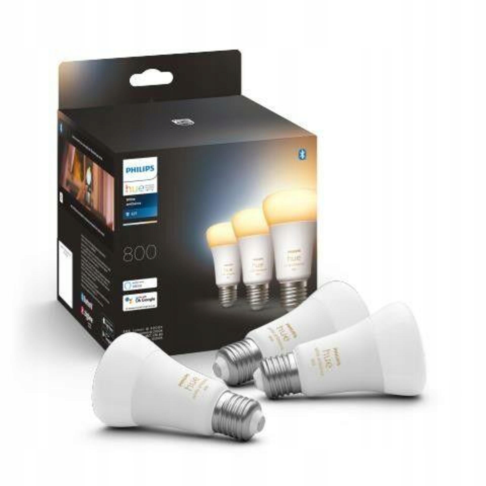 Philips Hue Wa súprava 3x žiarovka Led E27 A60 6W 800lm 2200-6500K IP20
