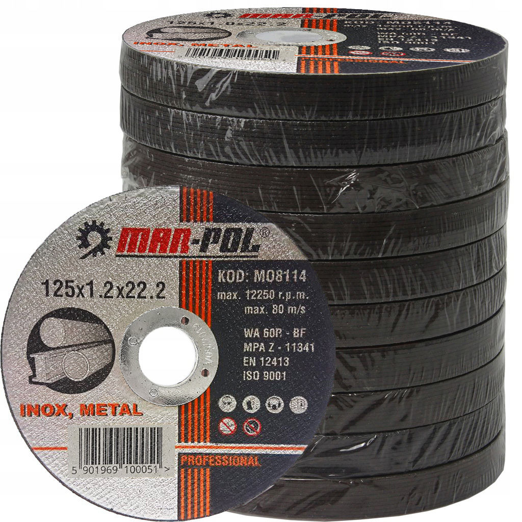 

Tarcza Do Cięcia Metalu 125 MM 100 Szt Tarcze 1,2