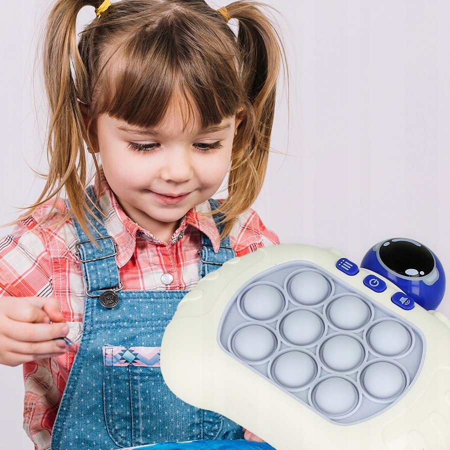 GRA POP IT KONSOLA ELEKTRYCZNA ANTYSTRESOWA GIERKA ZRĘCZNOŚCIOWA POPIT LED Wysokość produktu 12.5 cm