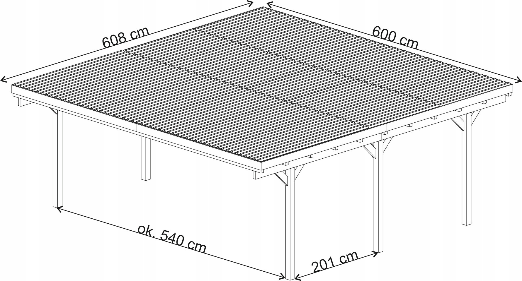WIATA GARAŻOWA 600x608cm PŁYTA PVC Producent inna