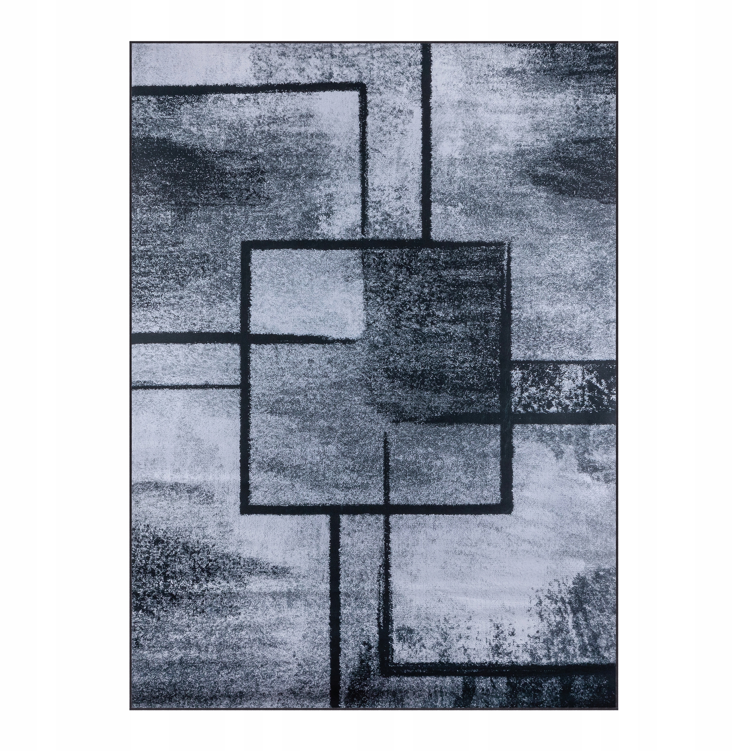 Koberec 200X300CM Vintage Sivý Čierný Bcf Protišmykový Loft Do Obývačky