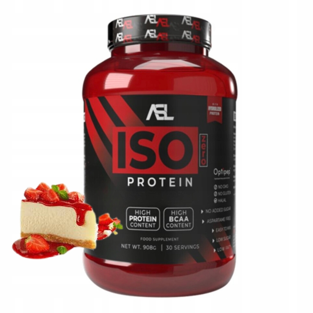 Asl All Sports Labs Iso Zero Protein 908 g izolát Wpi jahodový tvarohový koláč