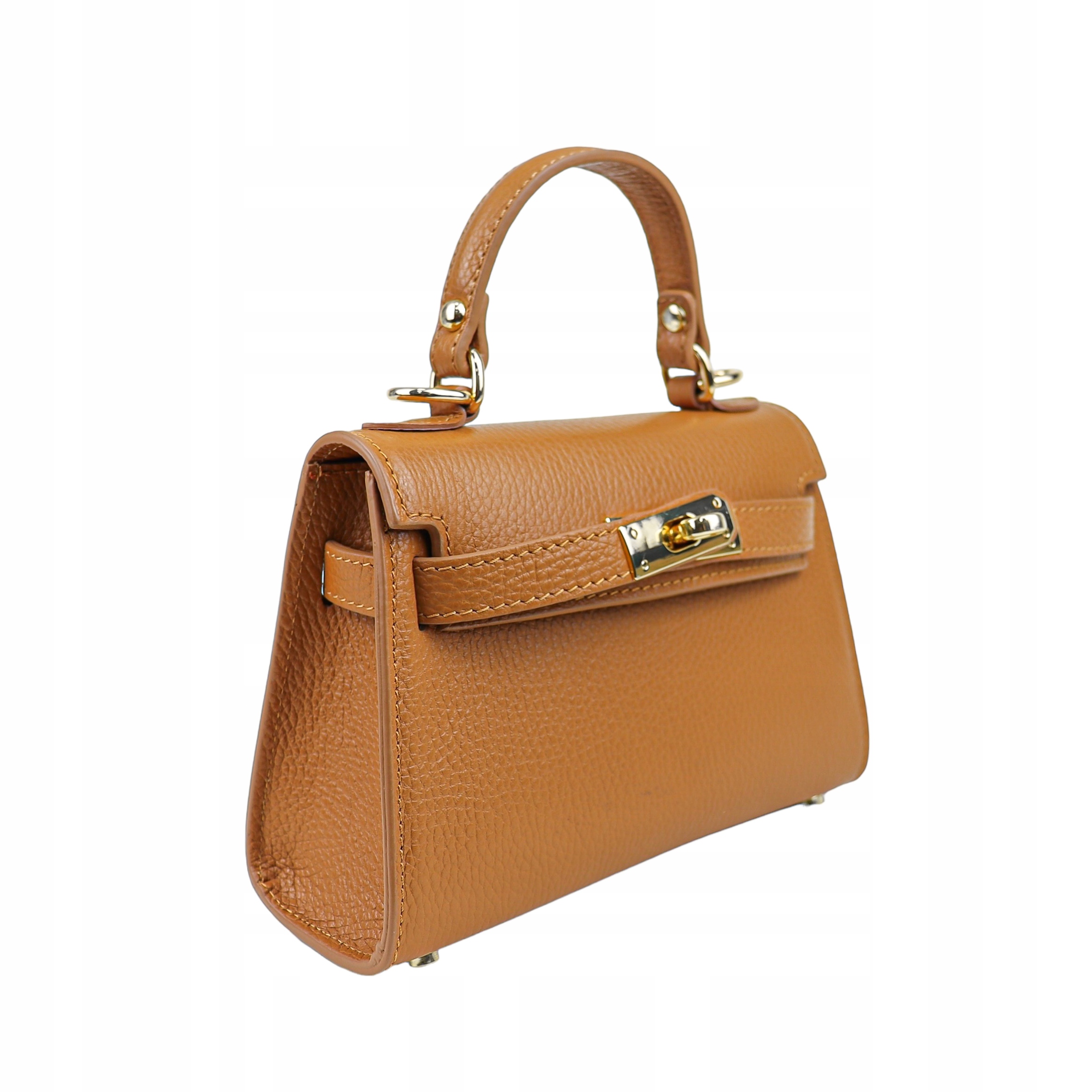 Torebka Damska Kuferek, skóra Emily Jasny rudy Marka inna