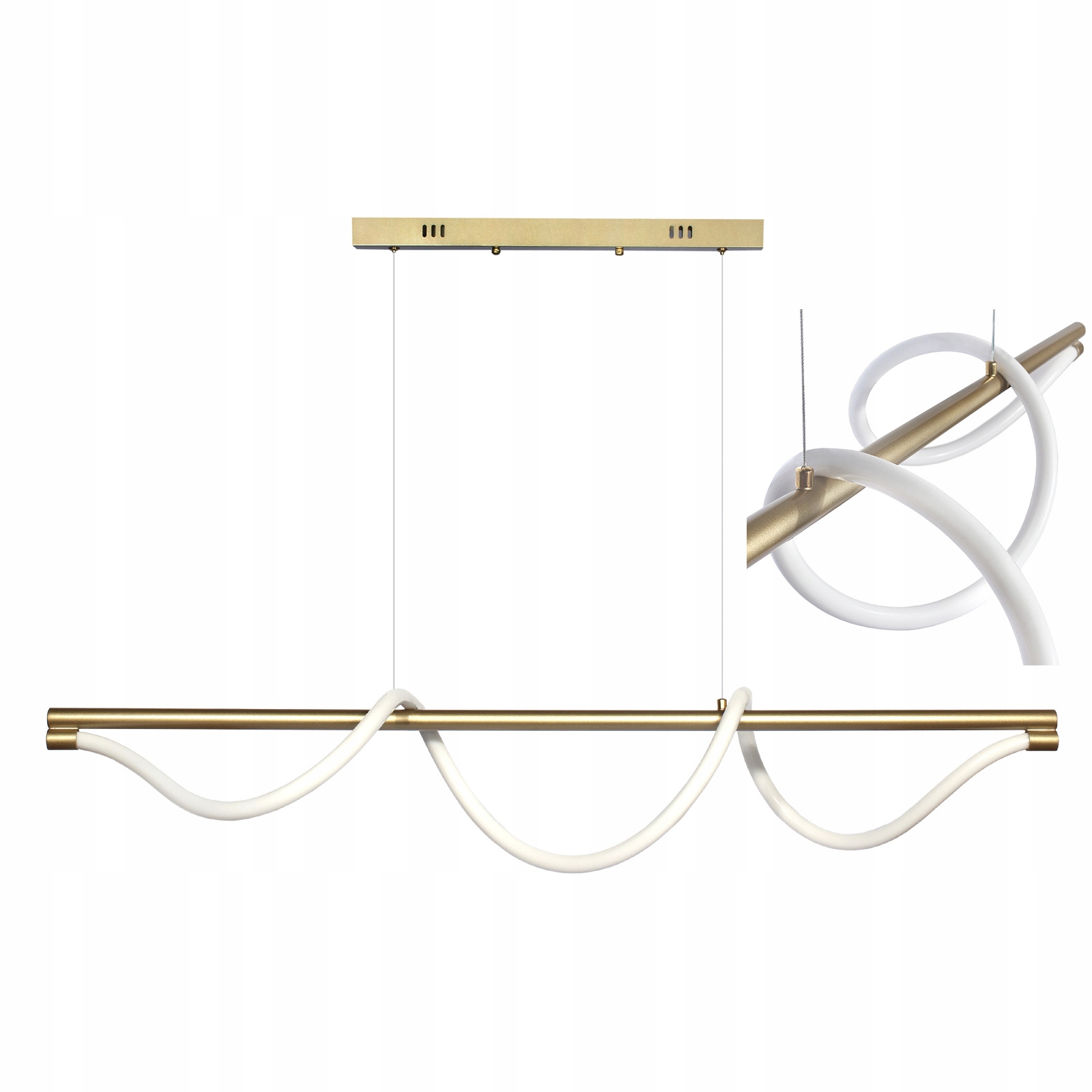 Závesná lampa Serpente DDXZ004 55W zlatá hladká hadica