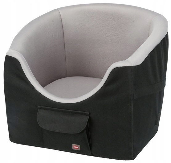 Levně Autosedačka pro psa s polštářem Trixie 41x39x42 cm, černá/šedá