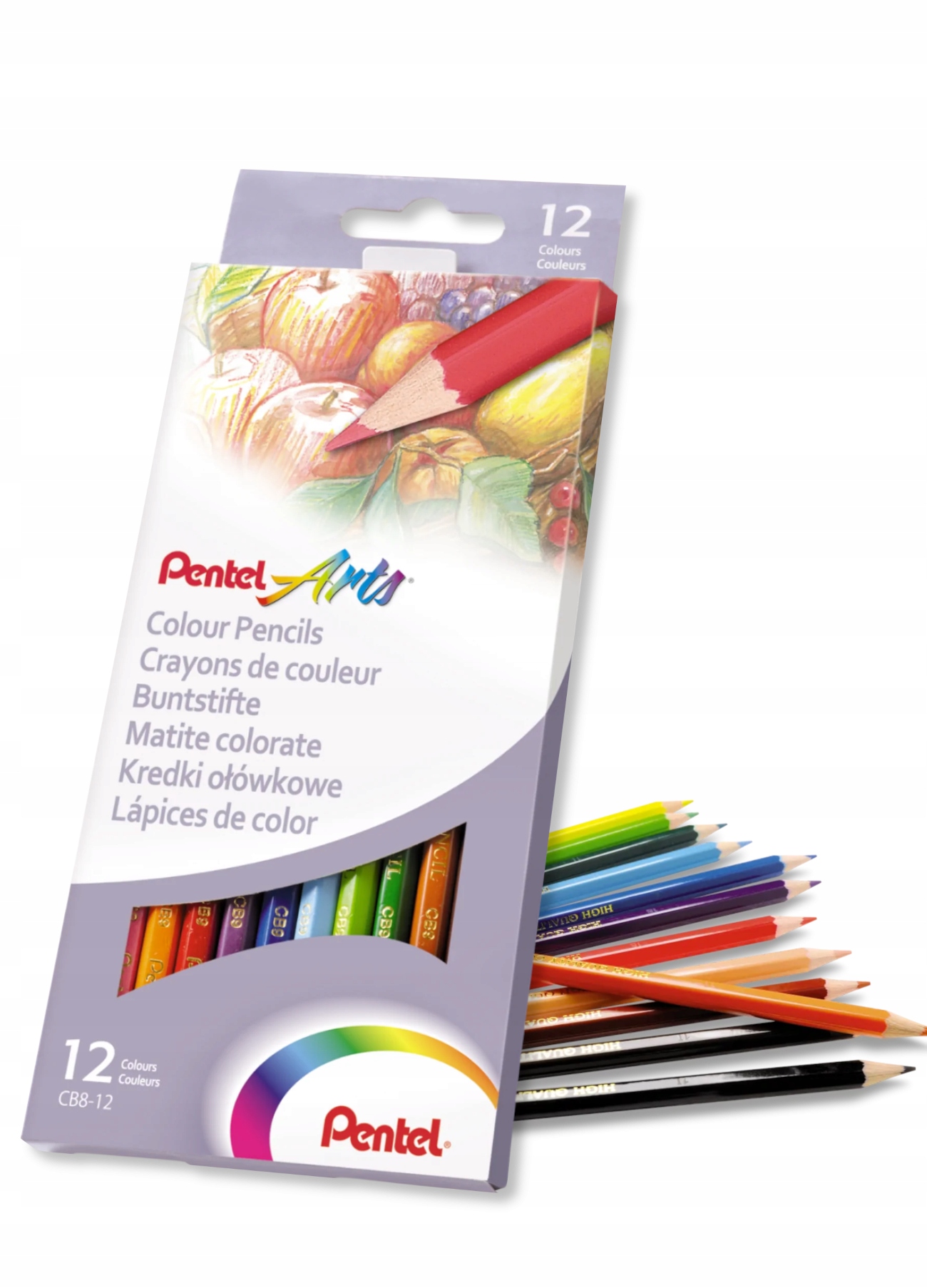 

Kredki ołówkowe Pentel Art niełamliwe 12 kol