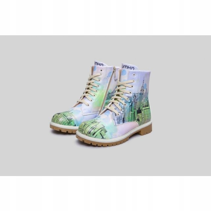 Kotníkové Boty Veganské Pastelové Traperky New York 37