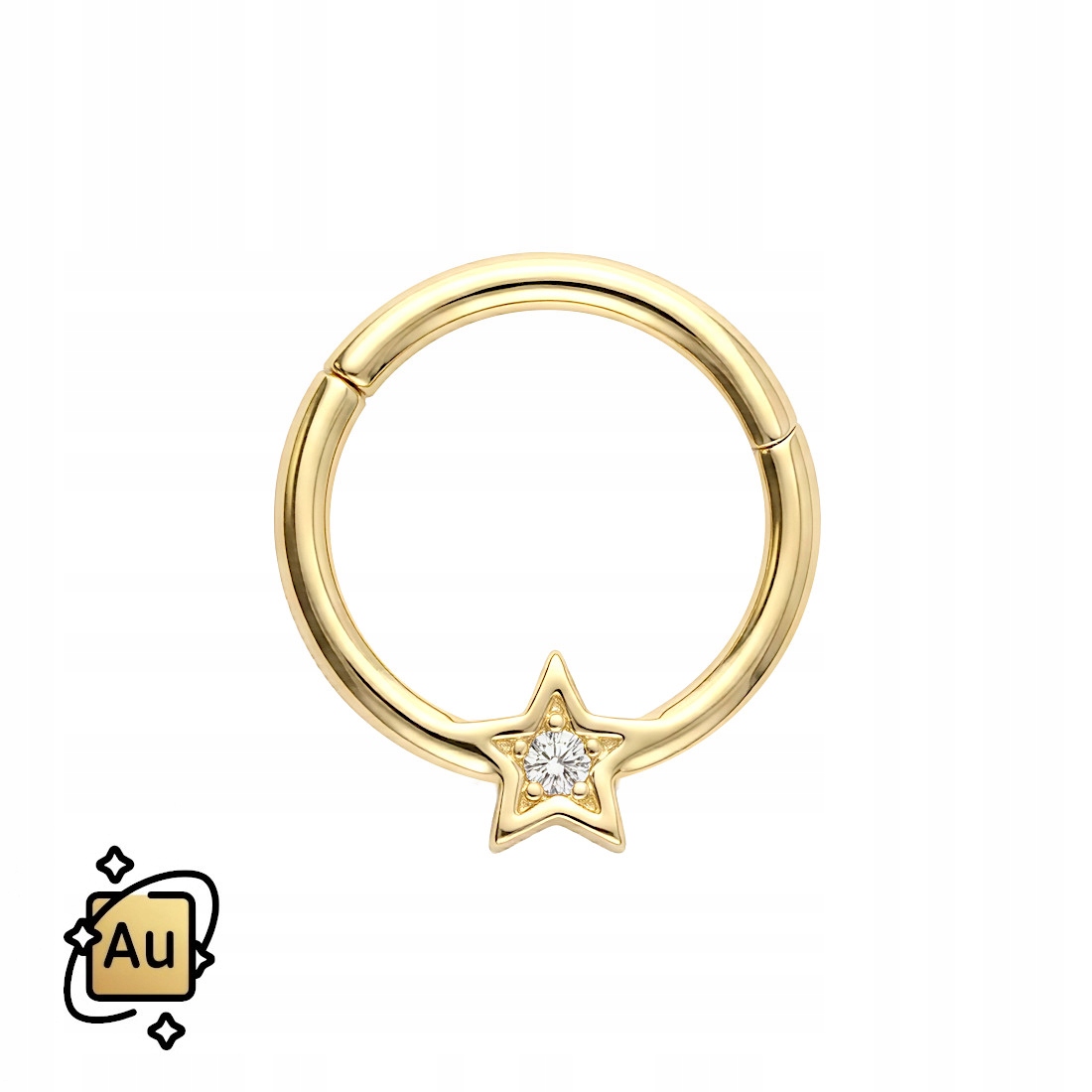 Zlatý ozdobný Clicker kolečko 14K Au 585 1,0/8 mm