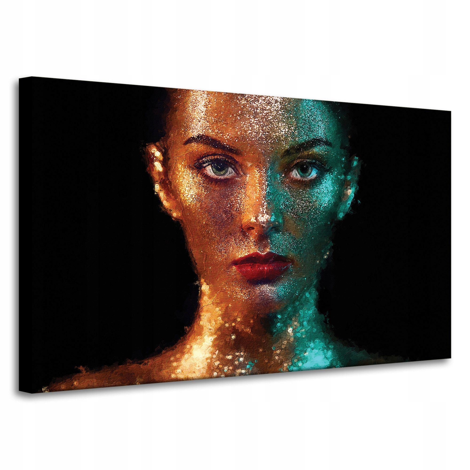 Obraz na plátně Tvář Černé ženy Červené rty 100x60 cm