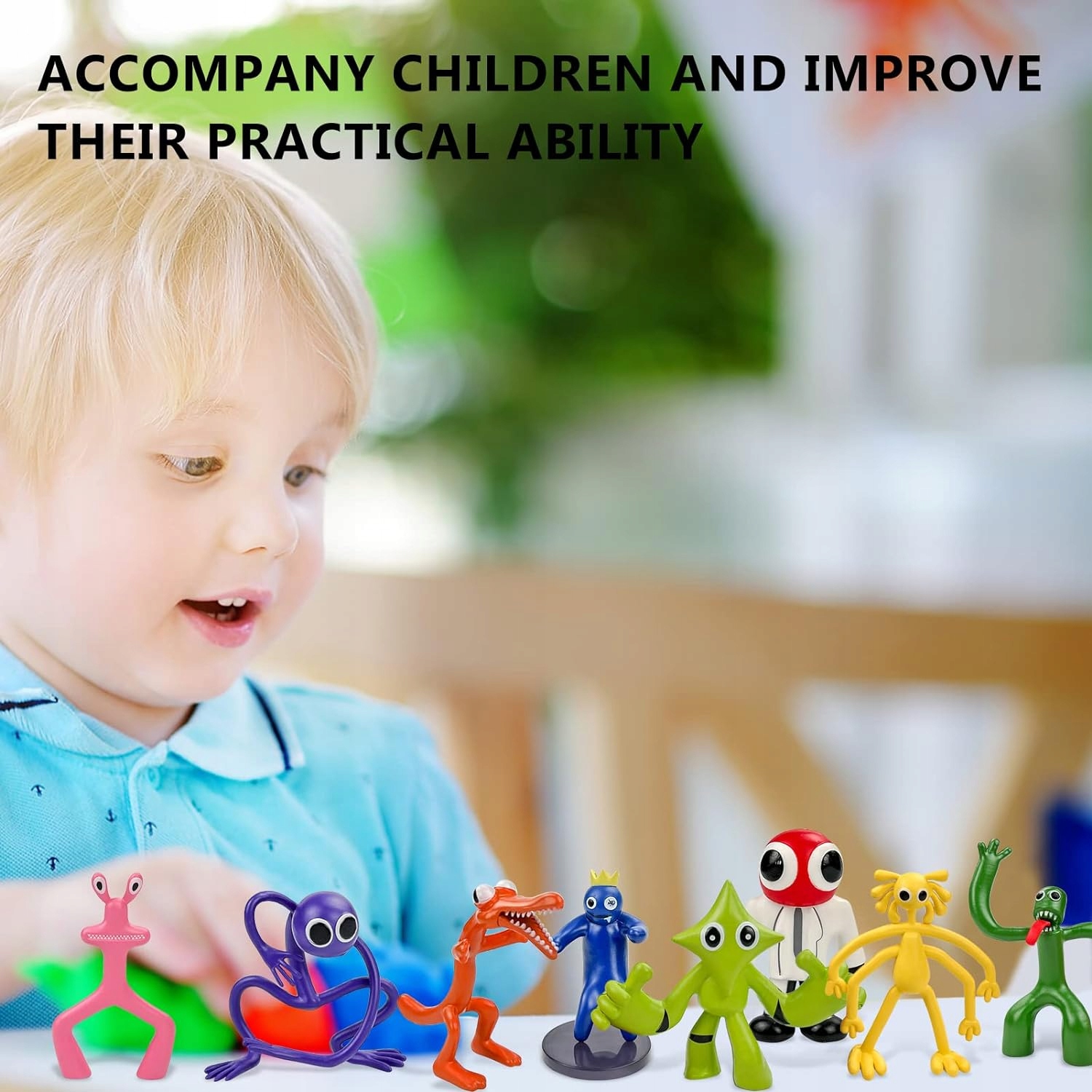 ZESTAW ZABAWEK FIGUREK TOPPERÓW DO TORTU I CIAST RAINBOW FRIENDS Stan opakowania oryginalne