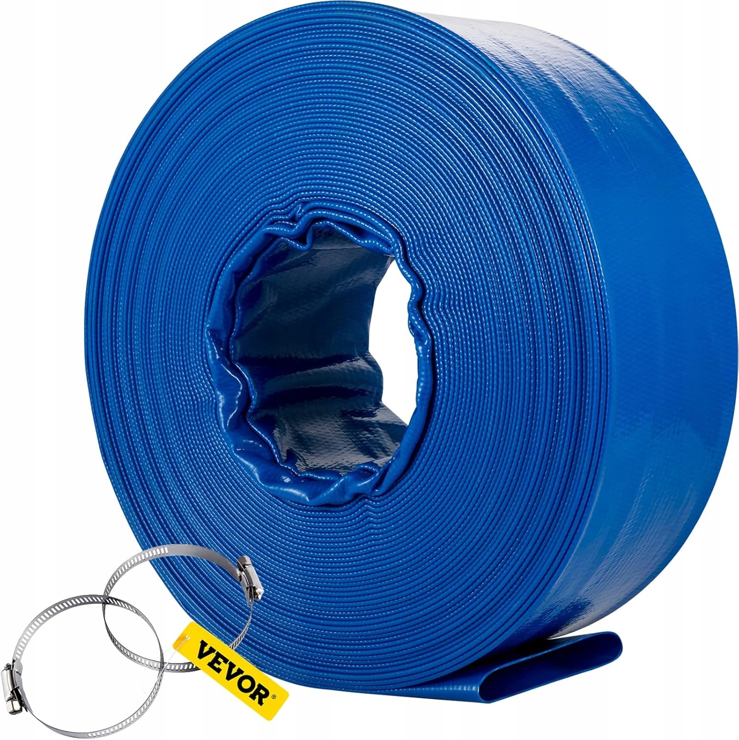 Vevor Vypúšťacia Hadica 38 MM X 32 M Pvc Tkaná, Silná Hadica Rozložiteľná Na Plocho