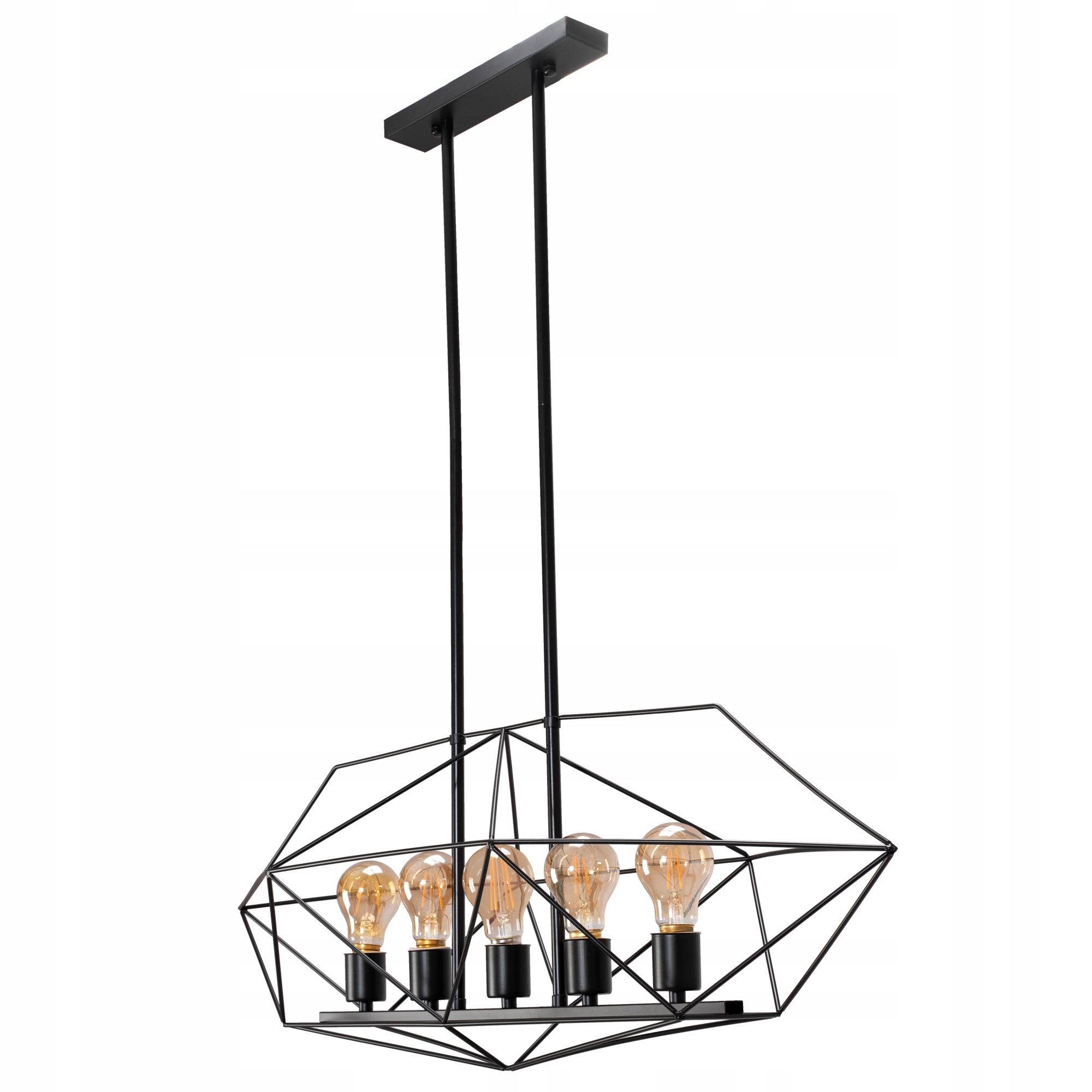 Závesná Lampa Loft Industrial Čierna Kovová E27