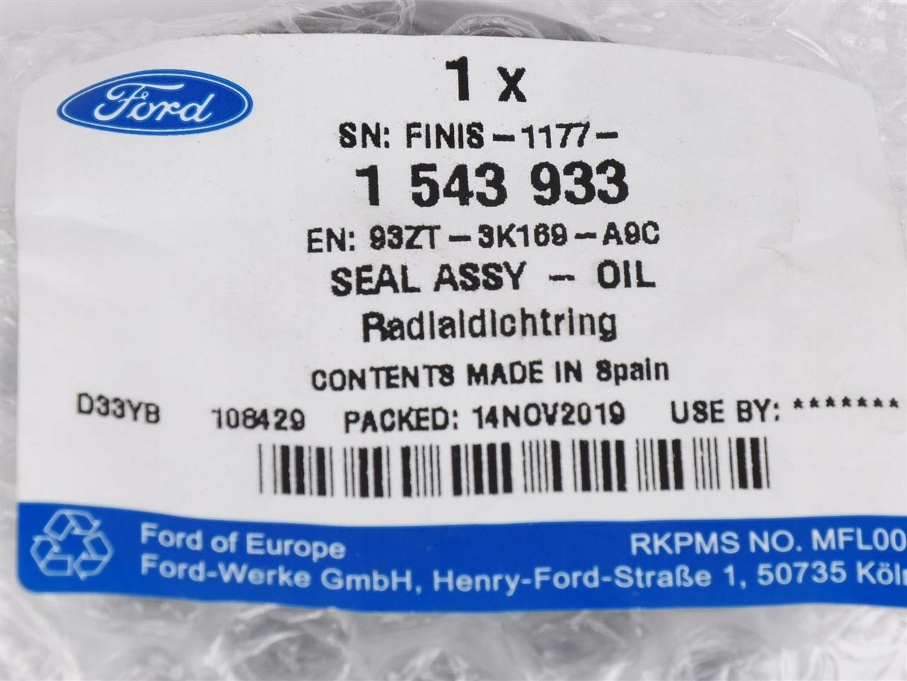 USZCZELNIACZ POLOSI 55MM FORD WIELE MODELI Part manufacturer Ford OE