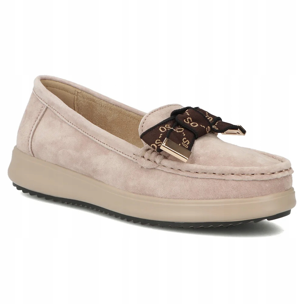 Filippo DP6457/26 Be Dámské kožené pohodlné semišové mokasíny béžové vel. 39