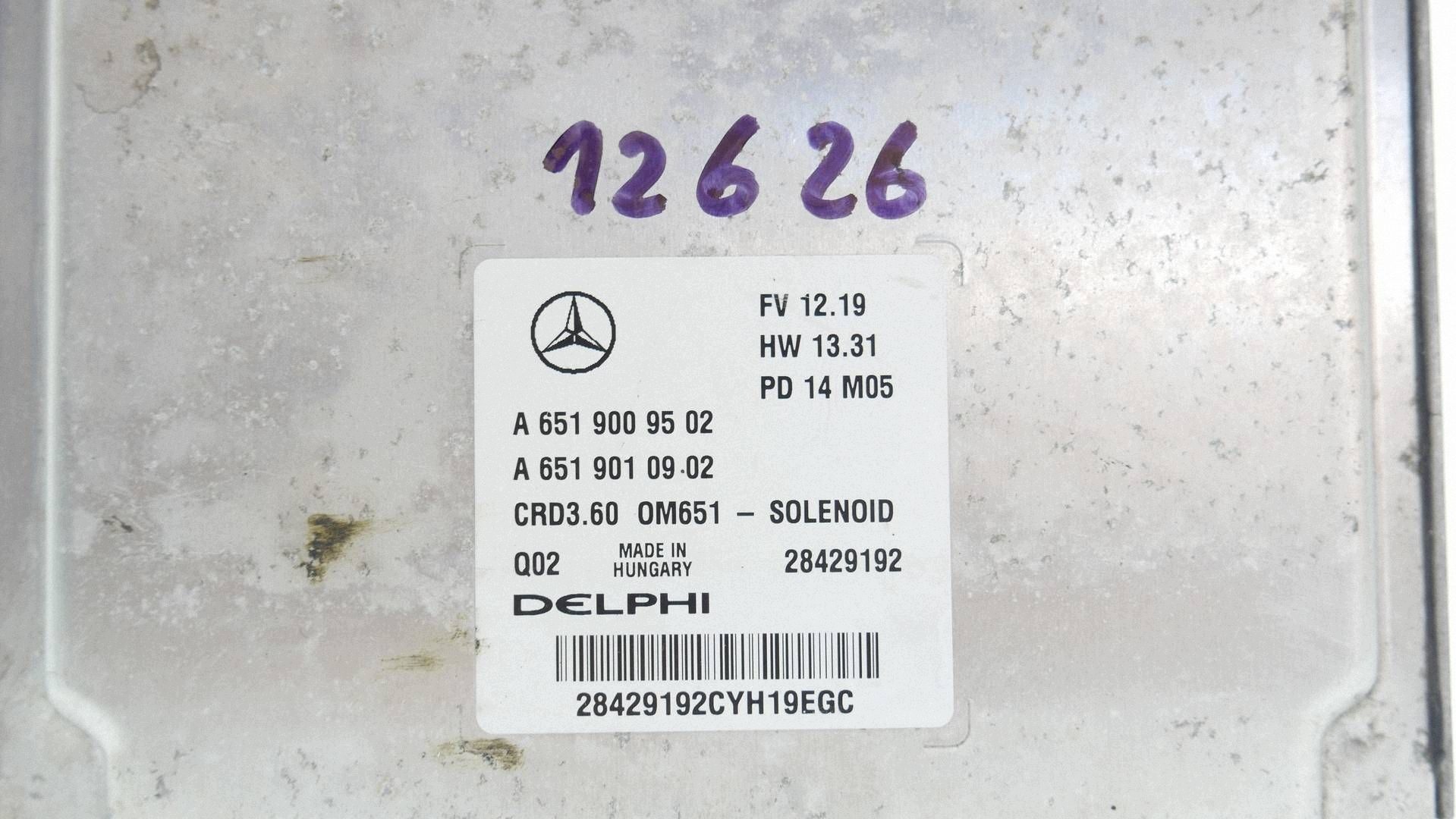 computer control unit of the engine ECU MERCEDES A W176 CLA W117 2.2 CDI A6519009502