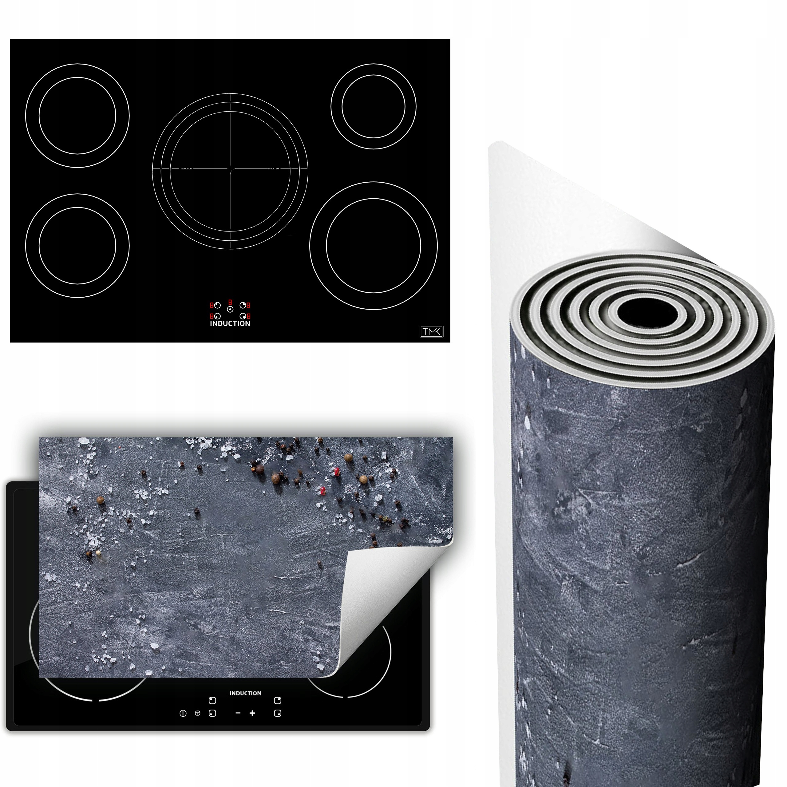 Vinylová Podložka Ochrana Kuchyňské Desky 90x52 břidlice
