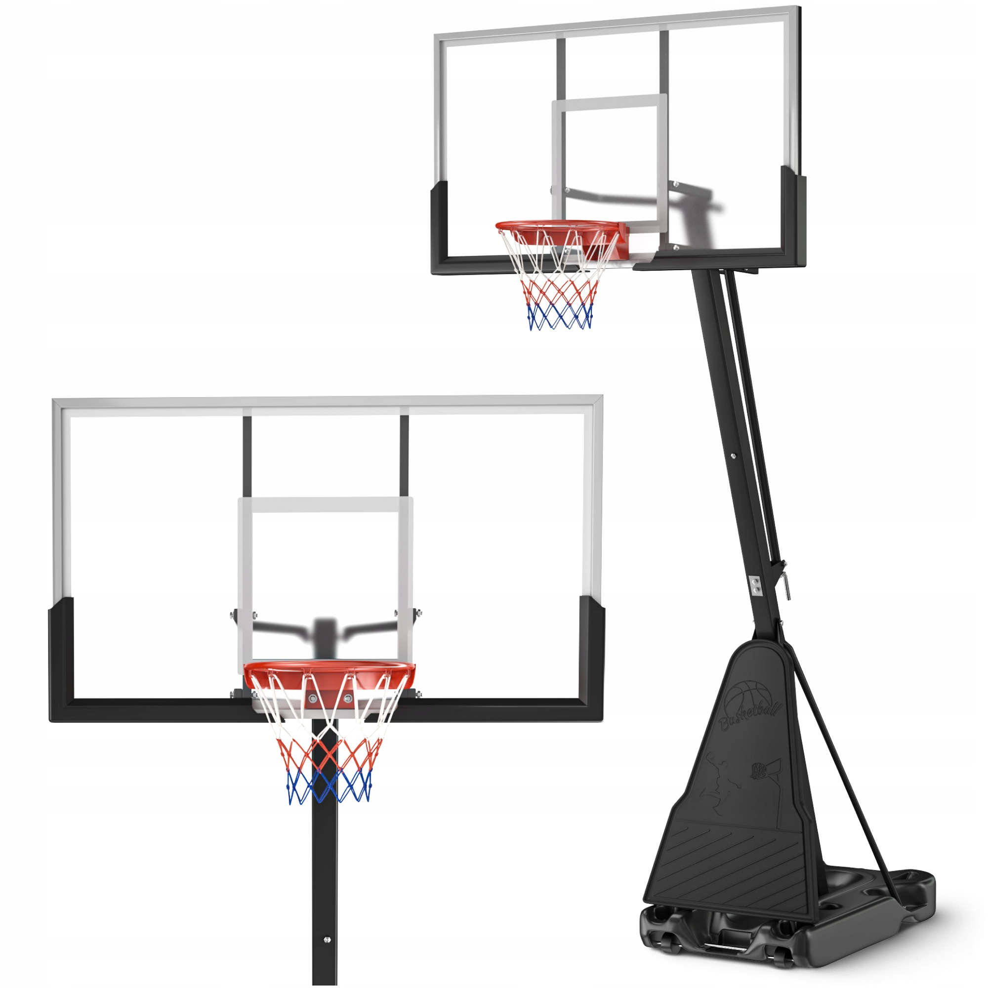 Kosz Do Gry Koszykówki Ogrodowy Regulowany Stabilny Pełnowymiarowy All Star