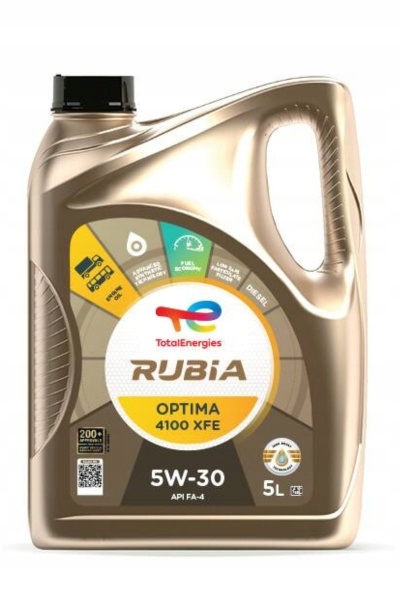 OLEJ TOTAL RUBIA OPTIMA 4100 XFE 5W30 5L 5L; API FA-4; VOLVO VDS-5; RVI RLD