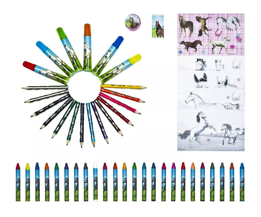 Zestaw do kolorowania KONIE KOŃ 51el. Marka Undercover