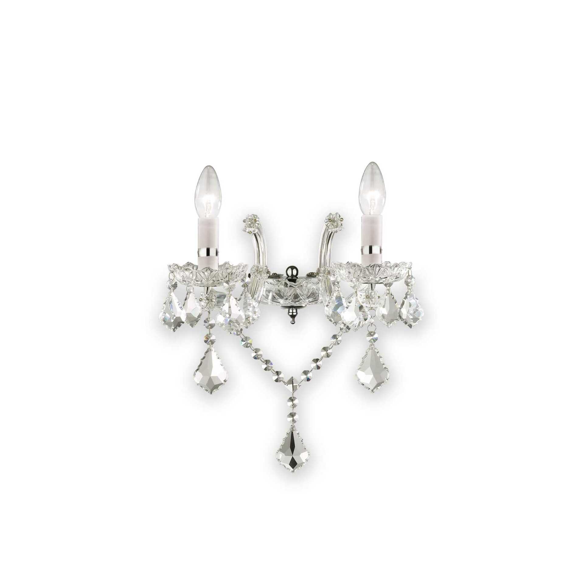 Nástenné svietidlo Ideal Lux Florian AP2 chróm E14 2x40W
