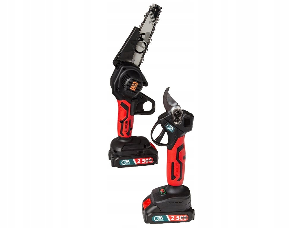 Aku nožnice na vetvy jednoručnú aku píla 2× batéria 2500 mAh C66165