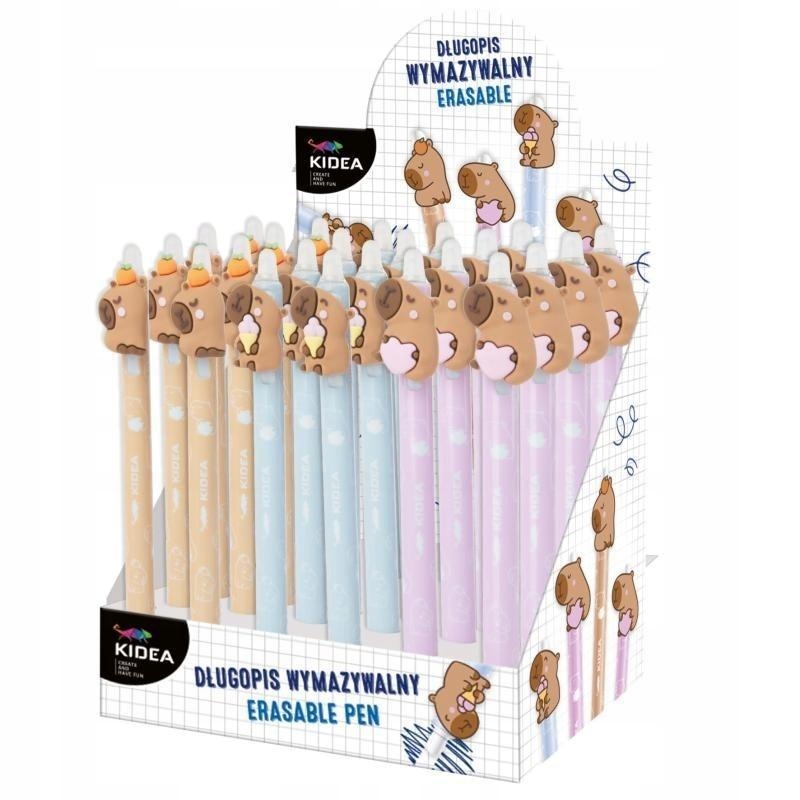 Długopis Wymazyw Z Figurką Kapibara (24SZT) Kidea