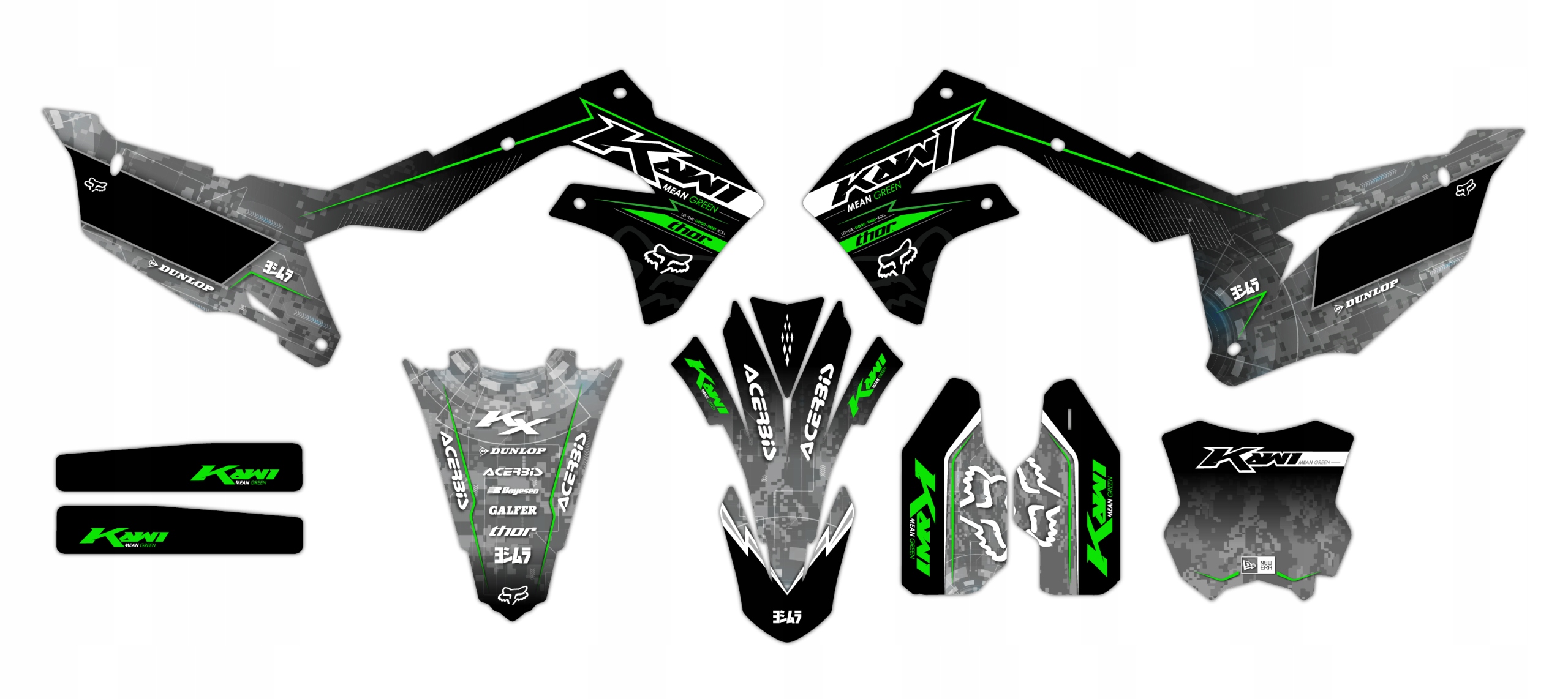 Dýha Samolepky na motor Kawasaki Kxf 250 450 19+