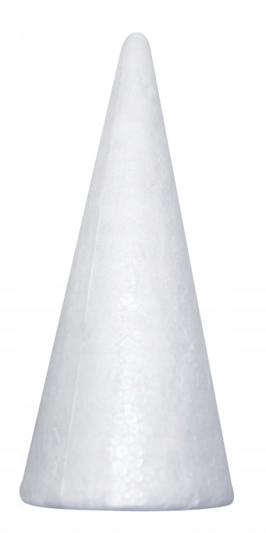 Diy Kužel vánoční stromek polystyren ozdoba dekorace 19 cm 25 ks