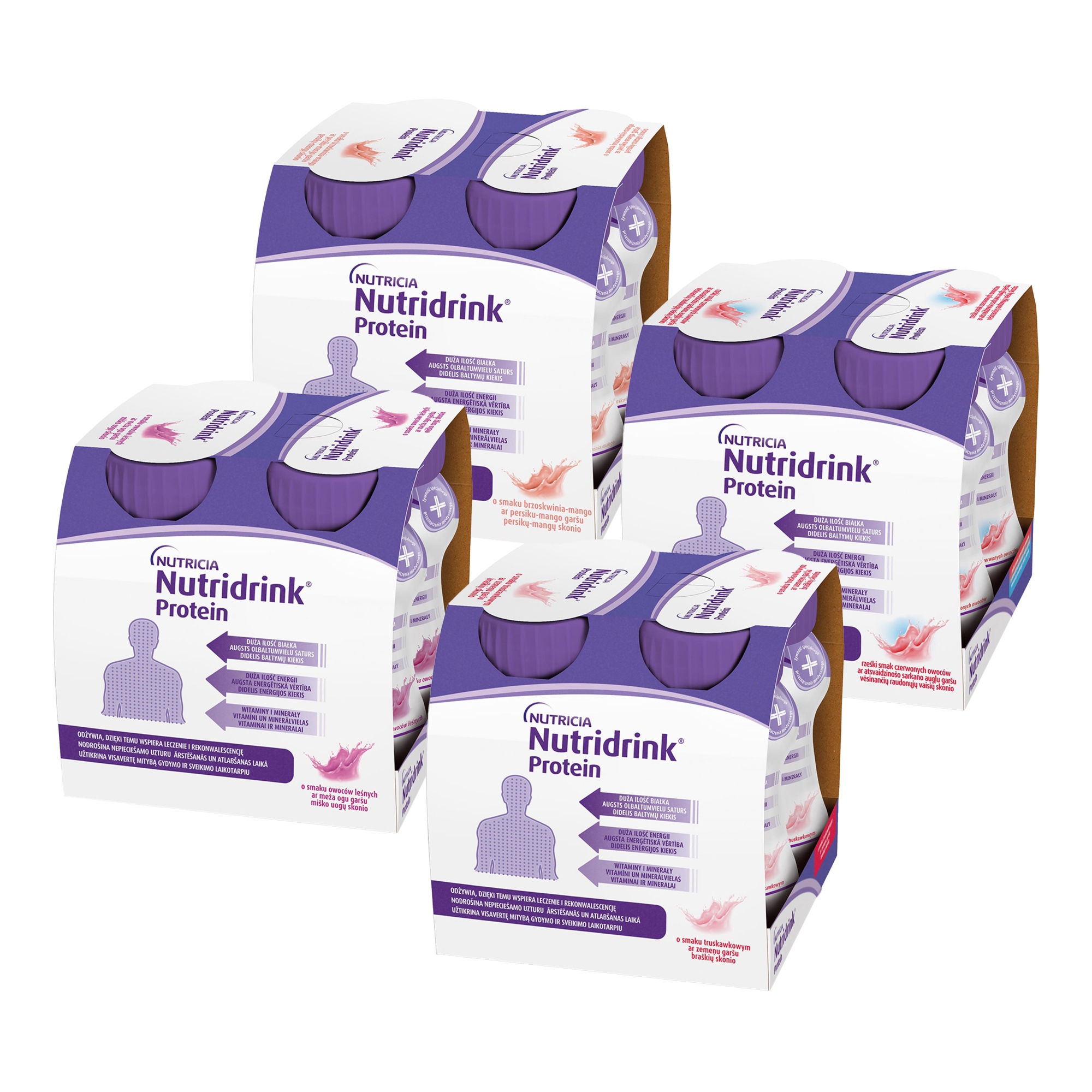 Nutridrink Protein różne smaki Zestaw 16 x 125 ml