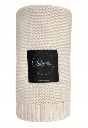 KOCYK BAMBUSOWY KOC BAMBUS 80×100 cm PREMIUM ECRU