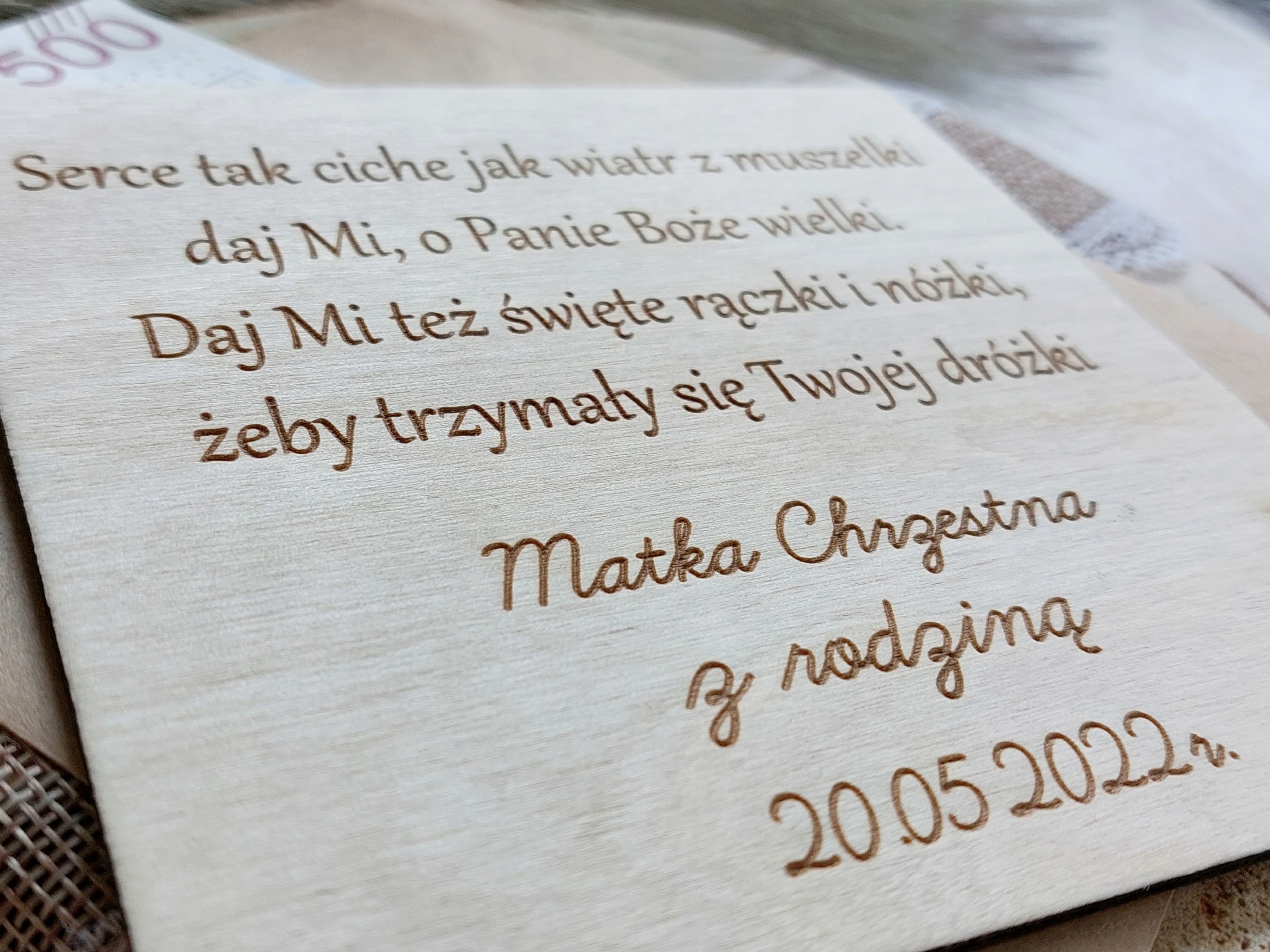 PAMIĄTKA CHRZTU PREZENT NA CHRZCINY CHRZEST GRAWER Liczba sztuk 1 szt.