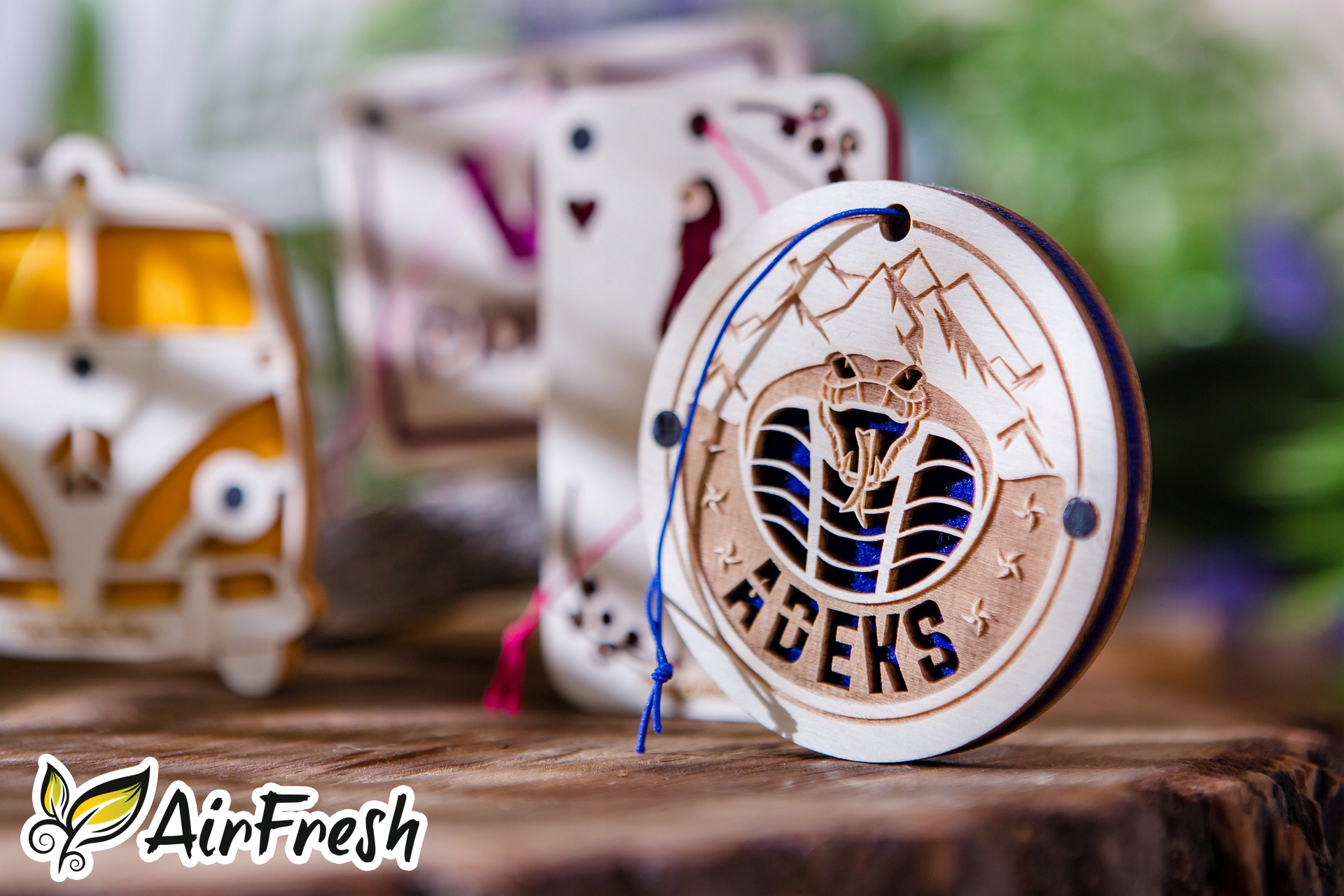 DREWNIANY ZAPACH SAMOCHODOWY Z TWOIM LOGO 100 SZT Brand AirFresh