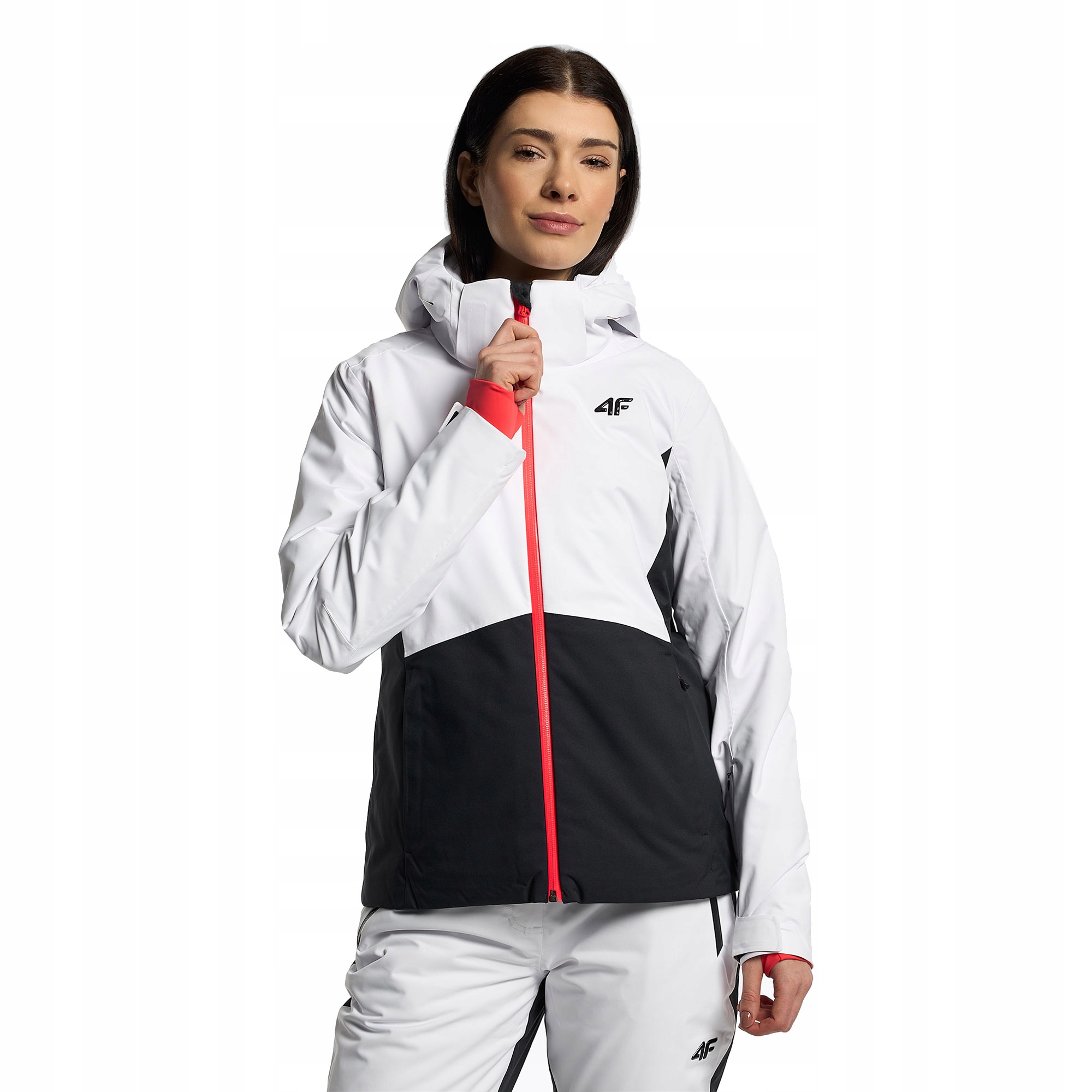 Kurtka narciarska damska 4F biała H4Z22-KUDN010 XS