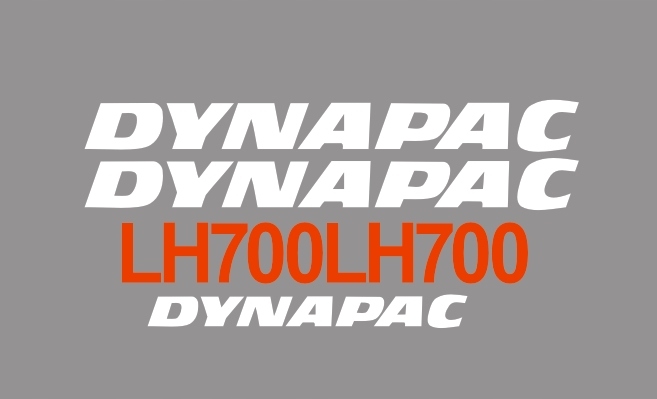 Samolepky s nálepkou Dynapac Lh 700