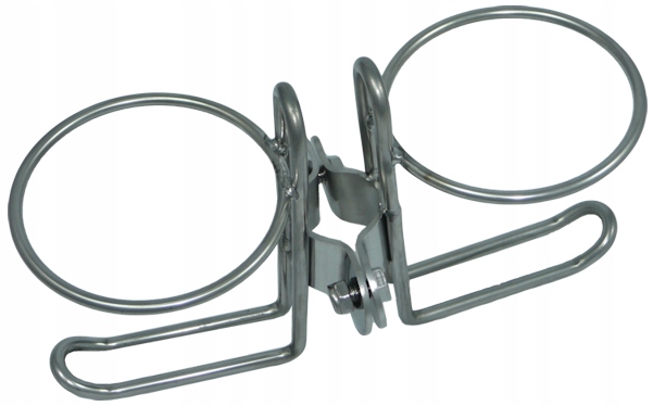 Držák na plechovku dvojitý nerezový