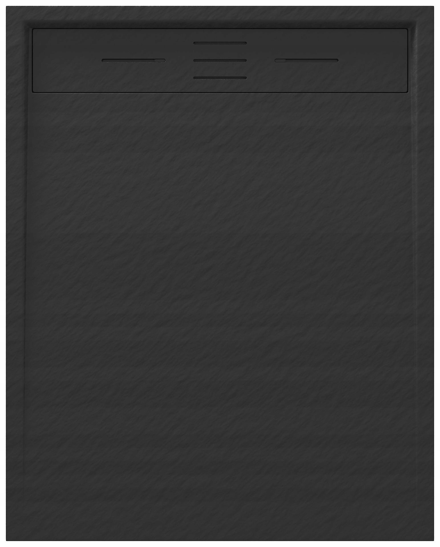 Sprchová Vanička Obdélníková 100 x 80 CM Černá Kompozitní Viva