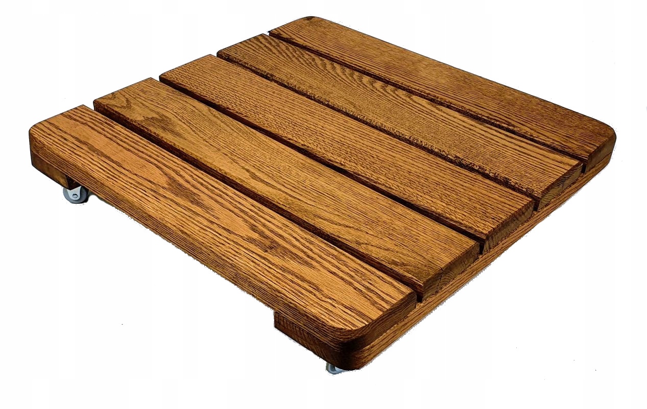 

Podstawka Pod Donicę Na Kółkach Dębowa 50x50 cm