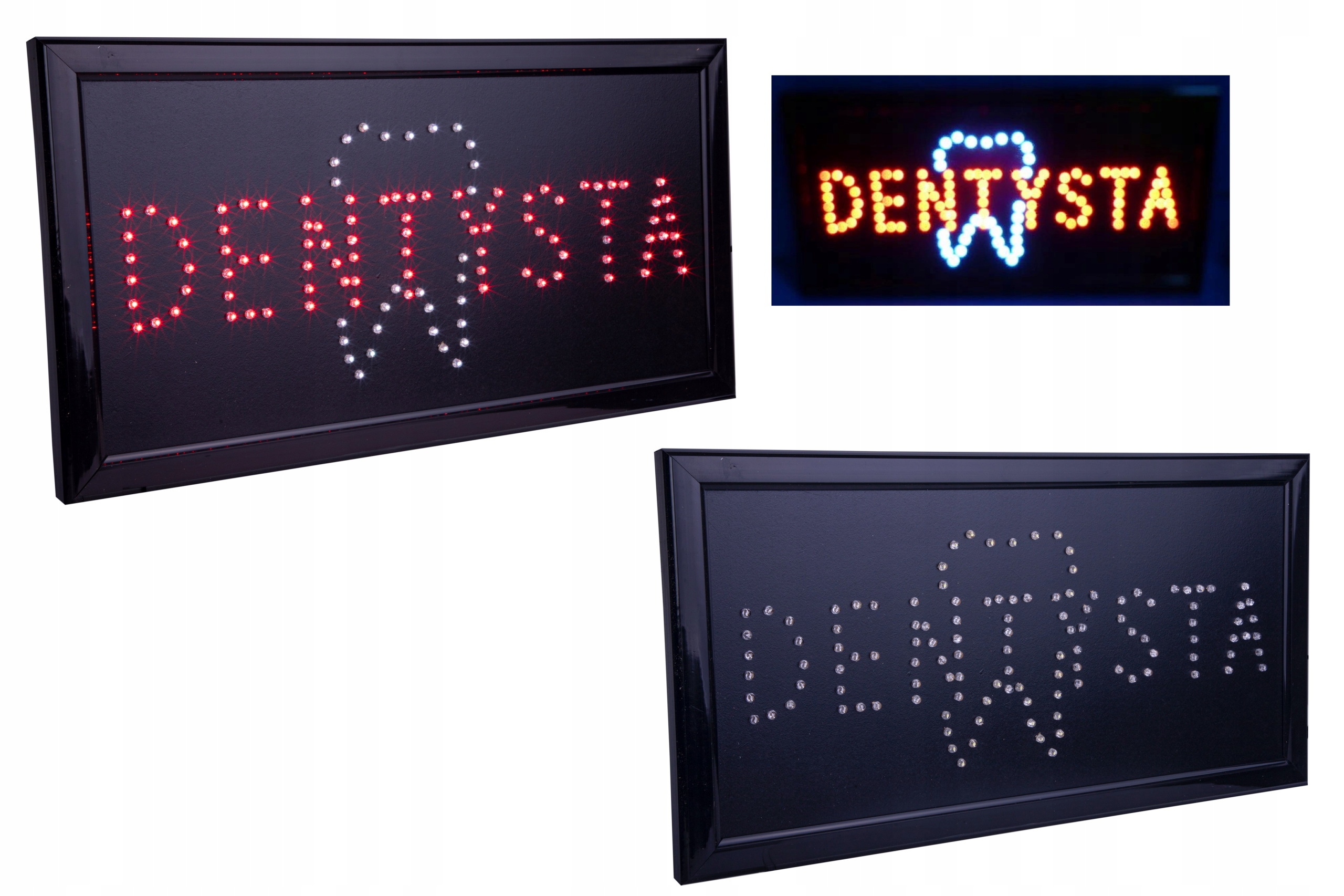 SZYLD NEON TABLICA ŚWIETLNA LED REKLAMA DENTYSTA Marka Norimpex
