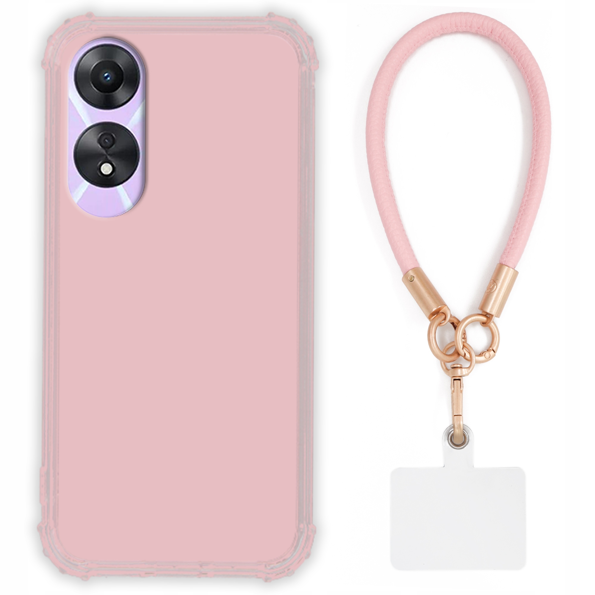 Puzdro Pre Oppo A58 5G Antishock Pinky Ružové Vodítko Sada Odolné Tpu